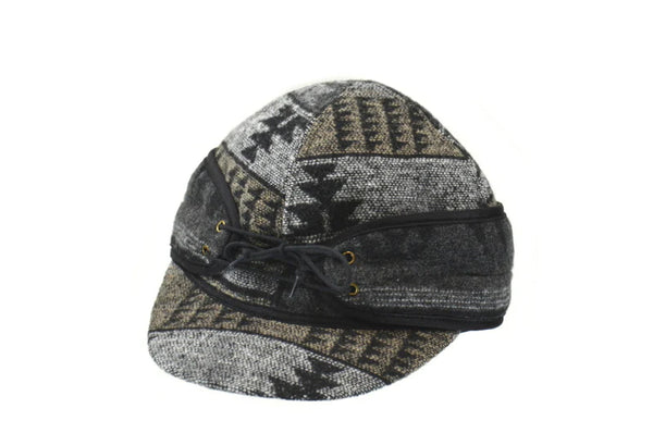 Charcoal Mix Aztec Railroad Hat (P-O)