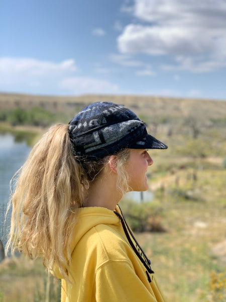 "Slit" NAVY MIX AZTEC Railroad Hat (P-S)