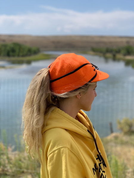 "Slit" BLAZE ORANGE Railroad Hat (P-S)