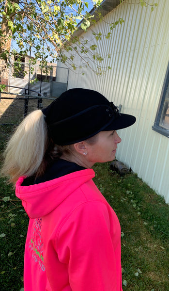 "Slit" BLACK Railroad Hat (P-S)
