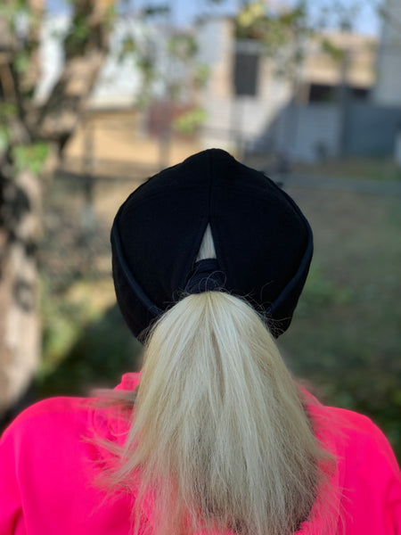 "Slit" BLACK Railroad Hat (P-S)