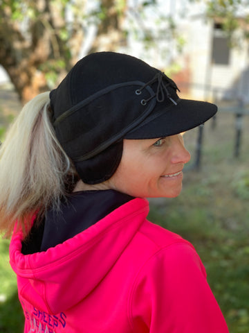 "Slit" BLACK Railroad Hat (P-S)