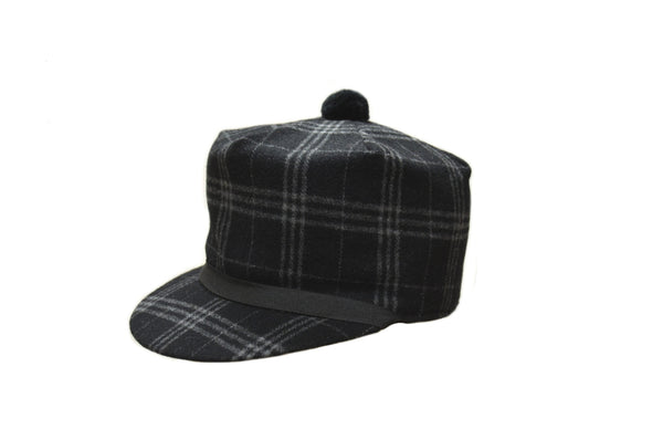 Black/Grey Mix "Stockman" / "Scotch" Cap (Available in XXL)