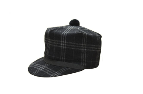 Black/Grey Mix "Stockman" / "Scotch" Cap (Available in XXL)