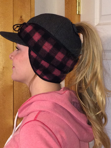 Grey/Pink Buffalo Railroad Hat (P-O)