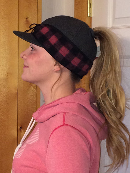 Grey/Pink Buffalo Railroad Hat (P-O)