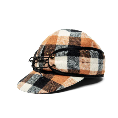Orange Crusher Plaid Railroad Hat (Available in XXL)