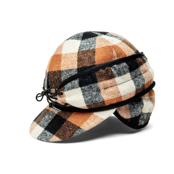 Orange Crusher Plaid Railroad Hat (Available in XXL)