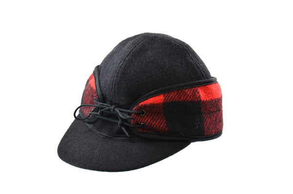 Black/Red Buffalo Railroad Hat (P-O)