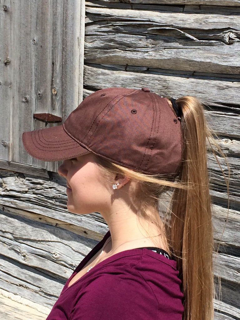 Brown Baseball Cap Embroidered
