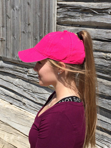 Pink Baseball Cap Embroidered