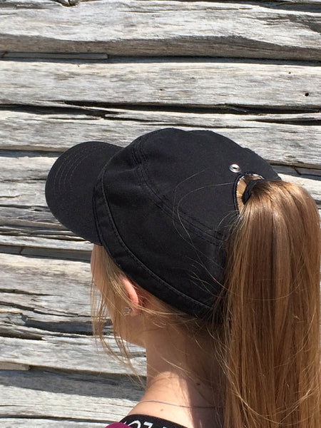 Black Military Cap Embroidered
