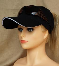 Black Sunglass Cap With Embroidery