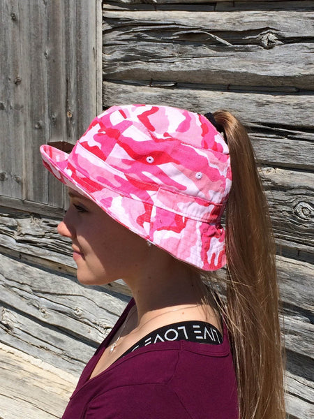 Pink Camo Bucket Hat Embroidered