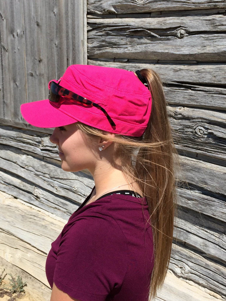 Pink Sunglass Military Cap