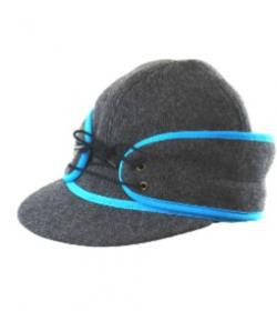 Grey/Blue Railroad Hat *Available in XS