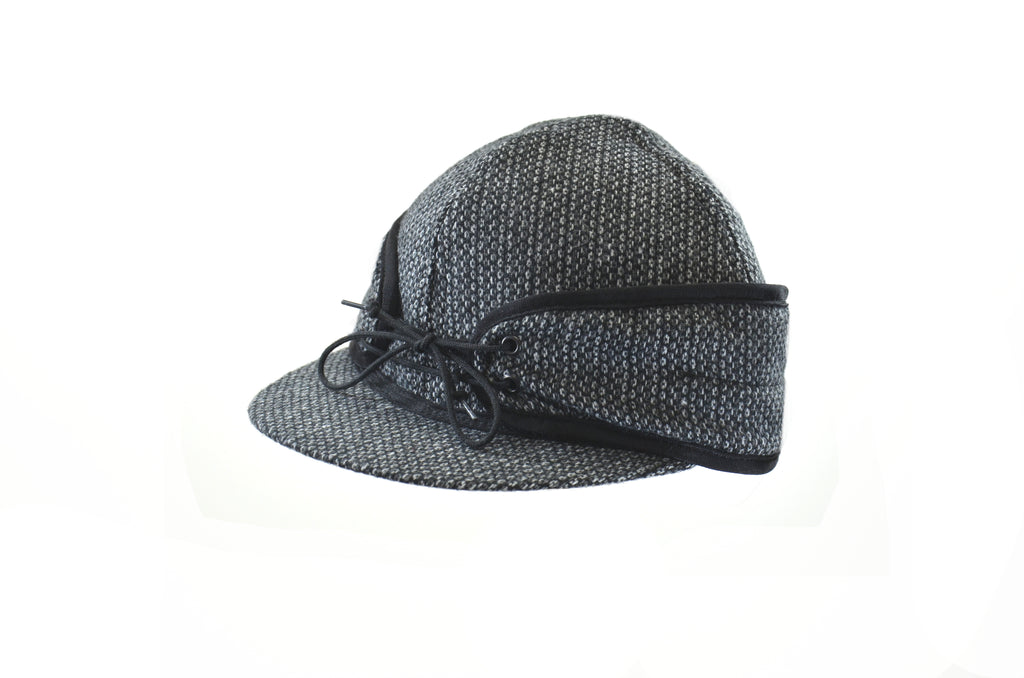 Grey/Black Plaid Railroad Hat (available in XXL)