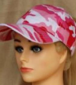 Pink Camo Baseball Cap With Embroidery
