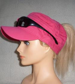 Pink Sunglass Cap With Embroidery
